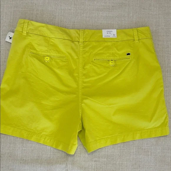 Crown and Ivy Shorts Women’s 16 Lime Caroline NWT Resort Travel - Picture 4 of 9